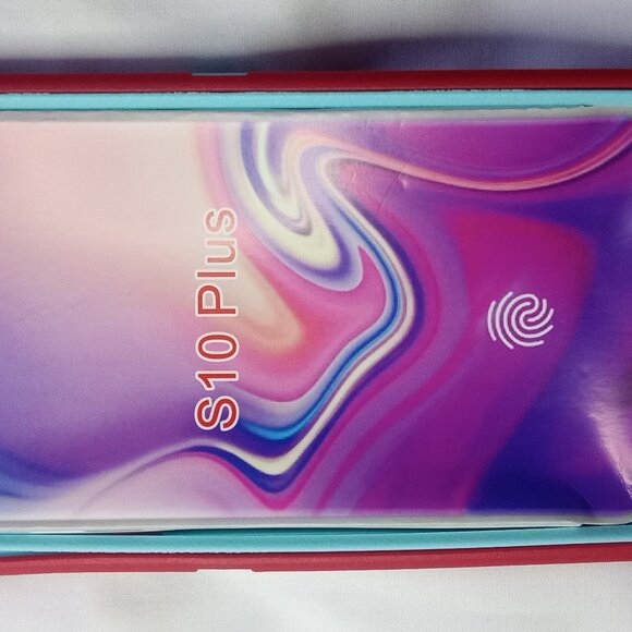 Samsung Galaxy S 10 Plus Hard Case Red & Turquoise Color New Fast Sun - Picture 4 of 4